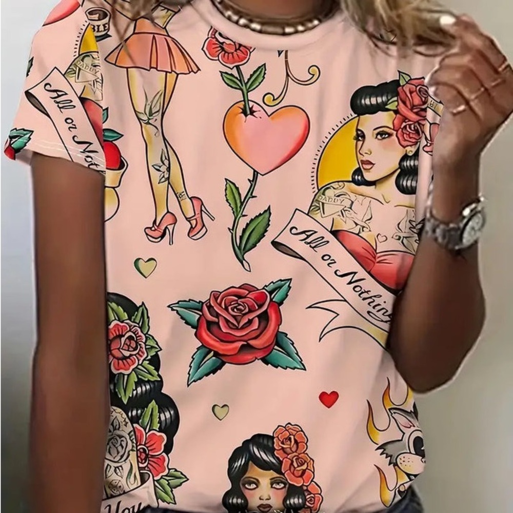 Pink Graphic Short Sleeve Tee - Picture 3 of 8